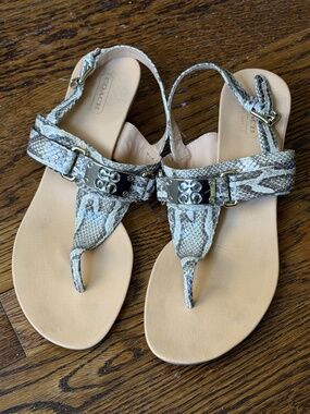 Coach sling back Danielle low wedge sandal size 9.5